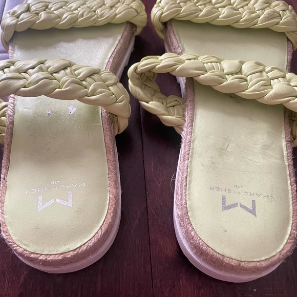 marc fisher Jaime green braided sandals size 9 - Picture 2 of 4